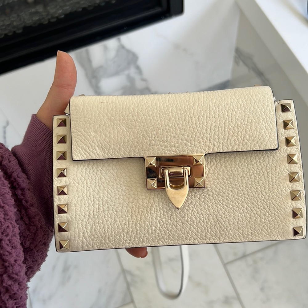 Cream mini Valentino bag